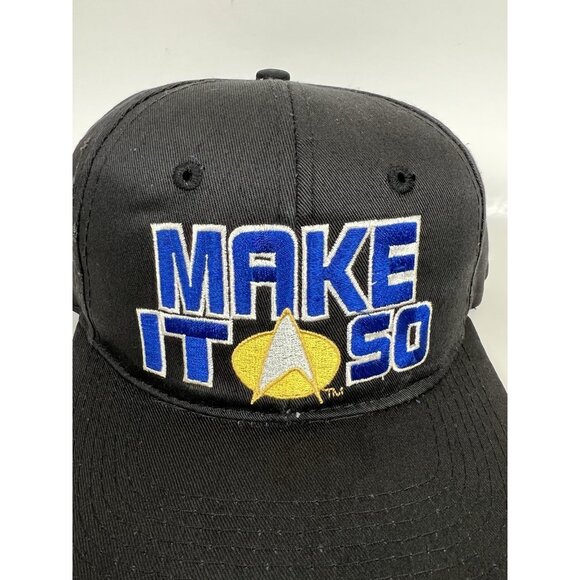 Vintage Star Trek Snapback Hat Cap “Make It So” The Next Generation 90s - Picture 2 of 12